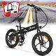 20 850w Electric Folding Bicycle Fat Tire City Ebike Withshock Absorber Black