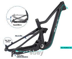 24er Carbon Fiber Full Suspension MTB Bicycle Frameset for Girl Boys Boost 148mm