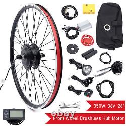 26 36V Electric Bicycle Conversion Kit E-Bike Front Wheel Frame Kit NEW