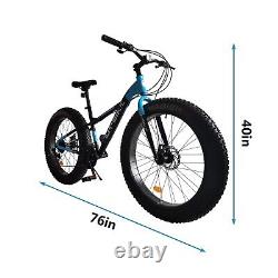 26-Inch Fat Tire Bike For Mountain/snowithroad 21-Speed MTB Steel Frame Bicycle