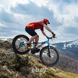 26 Men Fat Tire Snow Mountain Bike 21Speed Bicycle High-Tensile Steel Frame MTB