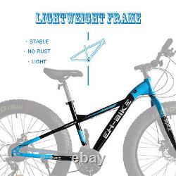 26 Men Fat Tire Snow Mountain Bike 21 Speed Bicycle High-Tensile Steel Frame