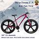 26in Fat Tire Mountain Bike 21-speed Bicycle High-tensile Steel Frame Off-road