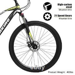 29 inch Mountain Bike 21 Speed Bicycle Steel Frame Front Suspension Disc Brake
