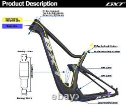 29er Carbon Fiber Full Suspension XC Mountaian Bike Frameset Boost 14812mm