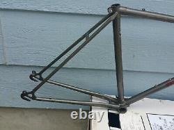 49cm Zebra Tempest Road Bike Frame Lugged Chromoly Steel Small made in Japan