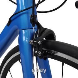 52cm Carbon Road Bicycle Frame V brake Alloy Wheels 700C Blue Full Bike 11s