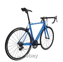 52cm Carbon Road Bicycle Frame V brake Alloy Wheels 700C Blue Full Bike 11s
