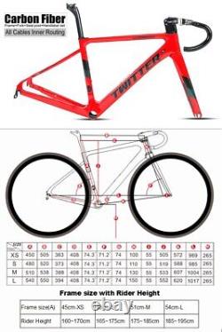 70028C C Brake Carbon Fiber Road Bike Frameset Internal Routing Bicycle Frame