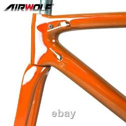 700C AERO Carbon Road Frame Internal Cable Routing Rim V-Brake Bicycle Frameset