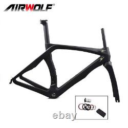 Aerodynamic Race Bicycle Frame Carbon Fiber Road Bike Frameset BSA Rim Brake
