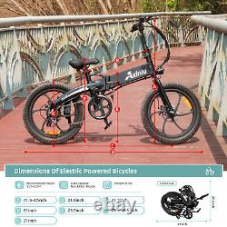 Axiniu 750W 26'' Electric Bicycle 7 Speed Snow Beach City E-bike 36V Black 2024