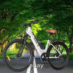 Axiniu 750W Electric Bicycle 26'' City Beach E-bike 36V Battery Ebike withU-lock
