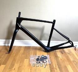 Carbon Bike Frame Road Gravel Bike Frameset Black Bicycle Disc Brake 700c 54cm