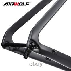 Carbon Fiber Aero Road Bike Frame 14212mm Thru Axle Bicycle Frameset Disc Brake