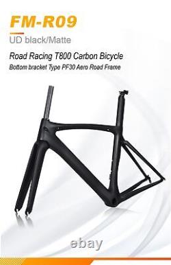 Carbon Fiber Road Bike Frameset 700x25C Racing Bike Frame Internal Routing