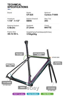 Carbon Fiber Road Racing Bicycle Frame 700C25C Di2/Mechanical Bike Frameset