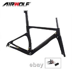 Disc Brake Road Bike Carbon Fiber Frame Bicycle Aero Frameset Full Size 3K BSA