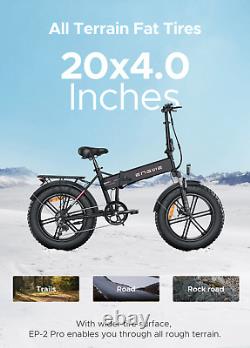 ENGWE 1000W 20 Fat Tire Folding Electric Mountain Bicycle Beach City EBike US