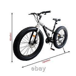 Fat Tire Bike For Mountain/snowithroad, 26Inch Wheels, 21Speed, Steel Frame