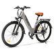 Grey 26'' Axiniu Electric Bicycle 750w Ebike City E-bike For Adults 25mph 36v
