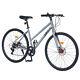 Hybrid Bike 700c Road Bike 7 Speed Adult Bicycle City Bike For Adult Gray