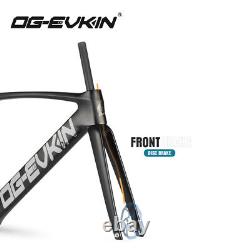 OG-EVKIN CF-026-D Carbon Road Bike Frame Internal Cable Routing Bicycle Disc