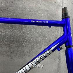 Raleigh Sport Road Bike Frame Set 56 cm 700c Blue 130 Alloy Medium Race A2