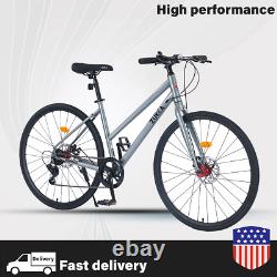 Road Bike 7 Speed Hybrid Bike Urban City Bike Aluminum Frames 700c Tires