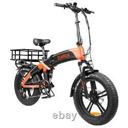 STARRUN 20 1200W Folding Electric Bicycle Fat Tire 52V Beach City Mountain Bike