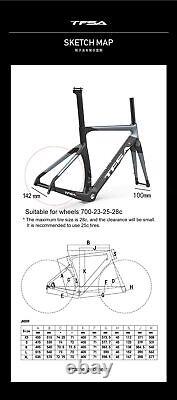 TFSA Road Bike Carbon Frame Climbing Racing Bicycle Frameset Disc 70028C BSA