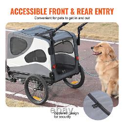 VEVOR Pet Bicycle Trailer & Stroller Dog Cat Bike Carrier 100 lb Water Resistant