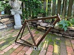 Vintage Road Bike Frame Powder Coated Brown