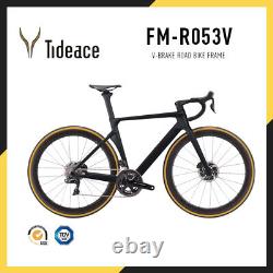 Cadre de vélo de course en carbone avec freins à patins de type jante, super léger, BB86, 700C x 32C, OEM.