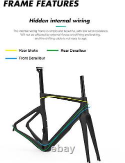 Cadre de vélo de course en fibre de carbone performances aérodynamiques ensemble de cadre de vélo de route
