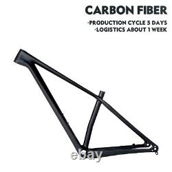 Cadre de vélo de montagne tout-terrain en carbone Cadre de vélo de montagne MTB Noir mat 15