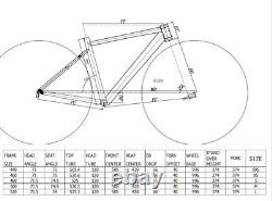 Cadre de vélo de route 70025C avec passage interne de câblage et axe traversant de 12142mm - Kit de cadre de vélo