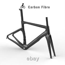 Cadre de vélo de route en carbone 700C avec routage interne et frein V/Rim pour D12 et mécanique