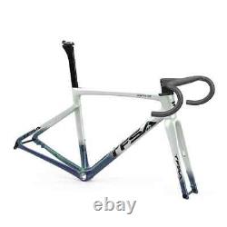 Cadre de vélo de route en carbone complet avec câblage interne complet Ensemble cadre de vélo avec guidon