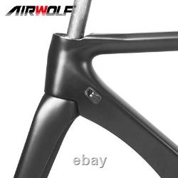 Cadre de vélo de route en carbone, ensemble cadre de vélo de course aéro avec câbles internes et freins à disque 70028C