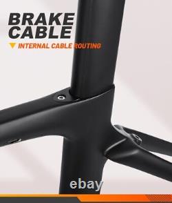 Cadre de vélo de route en fibre de carbone 700x25C avec cheminement interne des câbles