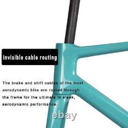 Cadre de vélo de route en fibre de carbone avec frein à disque et axe traversant de 142mm - Ensemble cadre de vélo de course