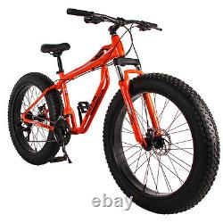 Vélo à pneus larges de 26 pouces pour montagne/neige/ route avec cadre en aluminium et 21 vitesses