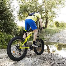 Vélo de montagne 26 pouces à pneus gras, bicyclette 21 vitesses, cadre en acier haute résistance tout-terrain