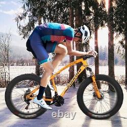 Vélo de montagne à gros pneus MTB VTT - Cadre en acier au carbone de 26 pouces, 17 pouces de hauteur