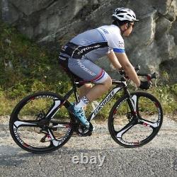 Vélo de route 700C Cadre 54/49cm Pour Hommes et Femmes Vélo de Course Adulte Freins à Disque