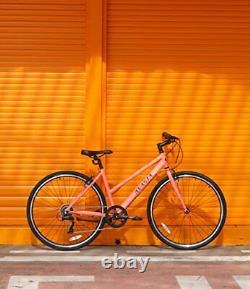 Vélo hybride Populus Road pour femmes avec béquille, pêche moyenne