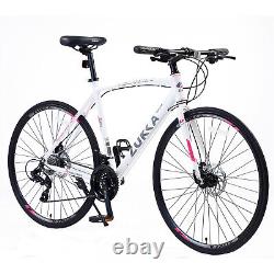 Vélo hybride pour adultes avec freins à disque, cadre en aluminium, vélo de route 700c, vélo de ville