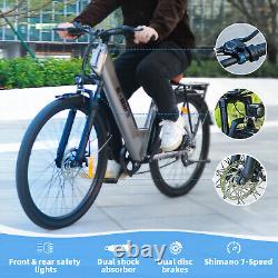 Vélos électriques Axiniu de 26 pouces 850W pour adultes 20-32MPH 36V avec cadenas u-Lock gris