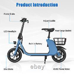 Vélos électriques de sport Ebike Vélo de vélo de vélo de vélo de vélo pour adultes 450W 15Mph